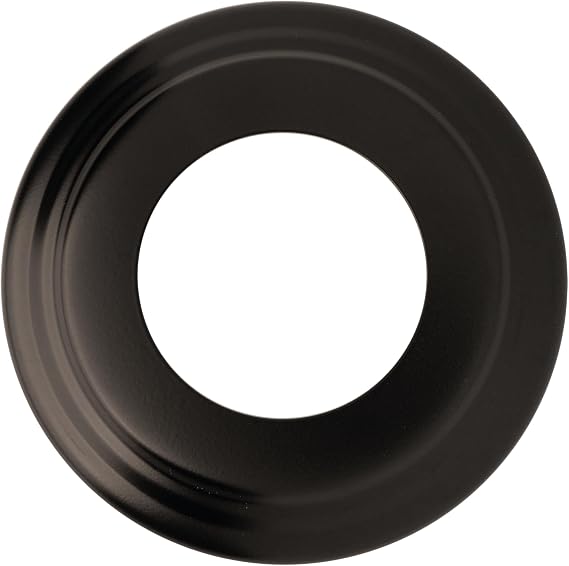 The Can Converter Ceiling Medallion for Recessed Can Light Home Improvement Decorative Steel Beveled Goof Ring & Cover Plate for 5" & 6" Cans, Small Ceiling Medallion for Chandeliers, Matte Black