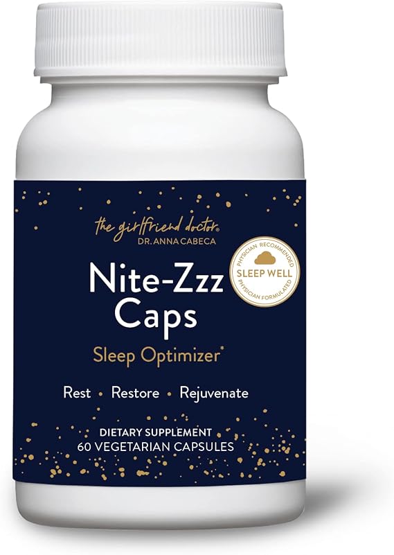 VIDAPURA Nite-Zzz Sleep Support by Dr. Anna Cabeca Melatonin-Free Herbal Formula with Magnesium & L-Theanine Supports Relaxation & Restful Sleep 60 Capsules | Melatonin-Free Herbal Formula with Magnesium & L-Theanine Supports Relaxation & Restful Sleep