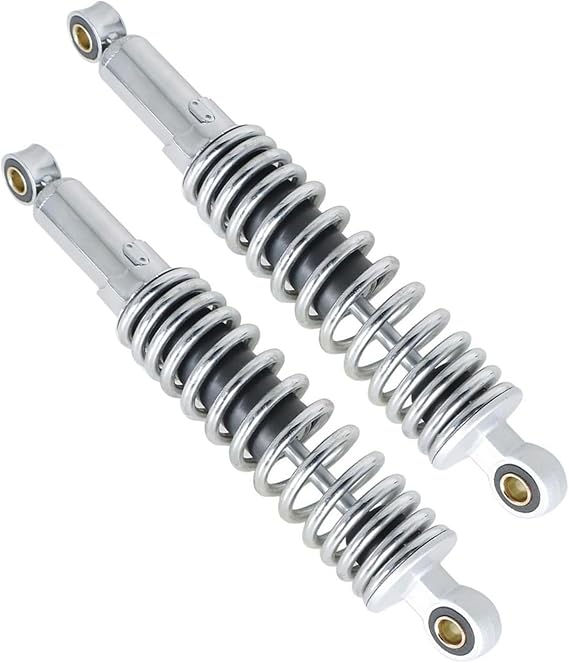 1 Pair 12.5Inch 320mm Universal Motorcycle Rear Shock Absorbers Suspension Replacement for Honda Yamaha Kawasaki Suzuki Dirt Bike ATV Go Kart (White)