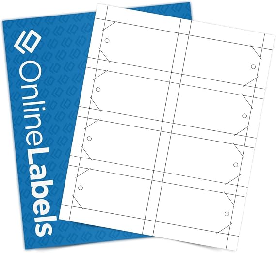 Printable Tags - 2 x 3.5 - Cardstock - Pack of 800, 100 Sheets - Inkjet/Laser Printer - Online Labels