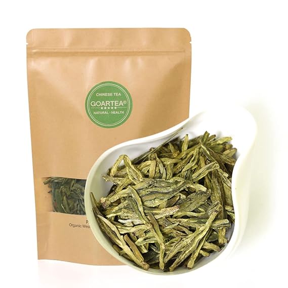 GOARTEA - Dragon Well Longjing Green Tea - 250g / 8.8oz Premium Grade - West Lake Dragonwell Green Tea - Loose Leaf Chinese Spring Xihu Long Jing