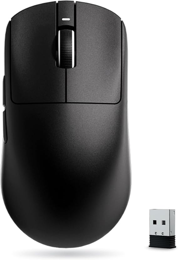 ATK Wireless Gaming Mouse VXE Dragonfly R1 SE+ Black PAW3395 SE Sensor, 18,000 DPI Lightweight, 1.9 oz 55 g, Up to 70 Hours, 5 Program Buttons