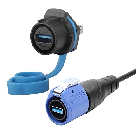 CNLINKO LP-20 USB 3.0 5Gbps IP68 Waterproof Data Connector Set PBT Shell