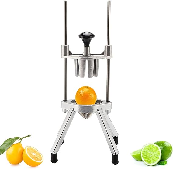 Generic Commercial Lemon & Lime Wedge Slicer Cutter, 4/6/8/12 Wedges, Aluminium Alloy & Stainless Steel Blade, Lime Color