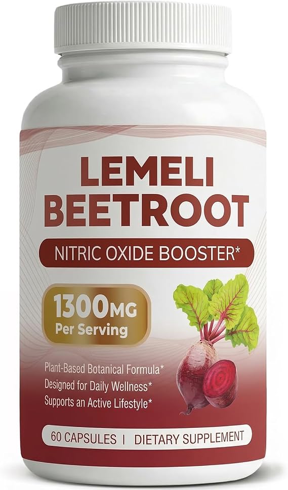 Capsules Nitric Oxide Booster,Beet Root Supplement- 60 Capsules