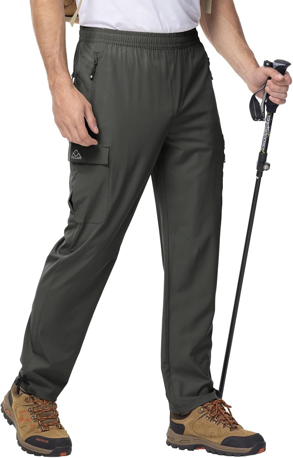 Rdruko hiking pants men summer Cargohose stretch outdoor pants waterproof trekking pants men with 5 pockets for hiking climbing