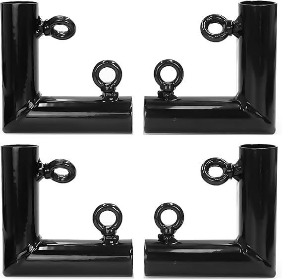 Aoneky 1 3/8' L Shaped Corner Canopy Fitting - Fits 1" EMT 1" Galvanized Pipe 1-3/8" Fence Top Rail - Cage Frame Corner Kit for Golf Basebal Batting Cage (4pcs Set)
