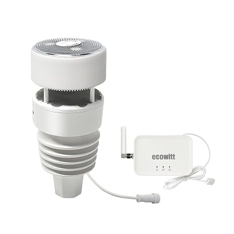 ECOWITT GW3001 Weather Station, Includes GW3000 Wi-Fi & Ethernet Gateway and WS90 Sensor Array, with SD Card Port, Indoor Outdoor Temp/Humidity/Rain/Anemometer/Barometric/Solar&UV Light, 915 MHz