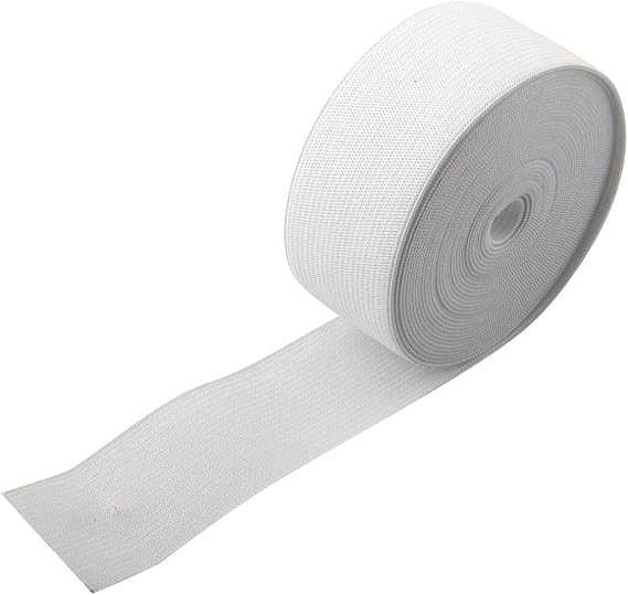 1 Roll Elastic Band Elastic Spool for Sewing DIY Art Craft (45mm/1.8", White)