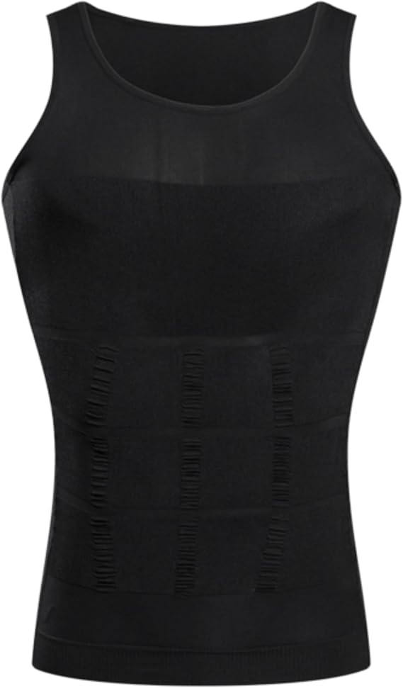 Men's Slimming Vest Warm Instant Weight Loss Belly Fat Love Handles Remover Body Shaper Firms Abdomen Back Support Compression Fit Gynecomastia 