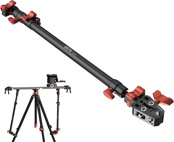 IFOOTAGE Camera Slider Support Arm Stabilizer SA-32, 32" Length Adjustable Telescoping Support Rod with C Clamps and Quick Release Ballhead for Camera Video Slider Rail and Tripod