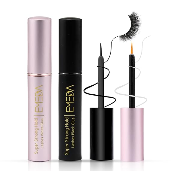 EMEDA False Eyelash Glue Super Strong Hold Clear Black Glue Professional