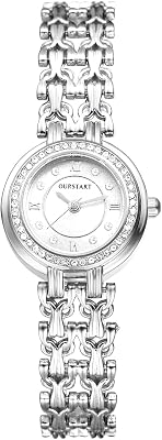 Lancardo Women Bracelet Wrist Watch: Classic Gold Silver Tone Link Band Case Quartz Analog Dress Watch for Lady Birthday Valentines Day Womens Day