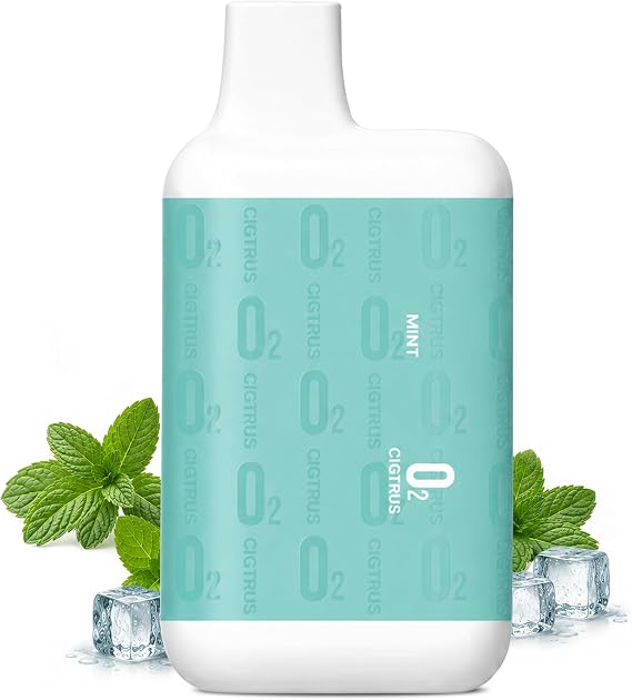 O2 Cigtrus Energy Boost - Portable Oxygen Inhaler - Fresh Mint | Approx. 450 two-second inhalations, ideal for quick energy boosts during work, busy days, active lifestyles & on-the-go use