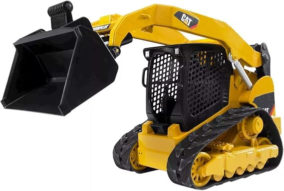 Bruder Toys - Construction Realistic CAT Compact Track Loader with Adjustable and Lockable Loading Arm and Moveable Rubber Chains - Ages 3+