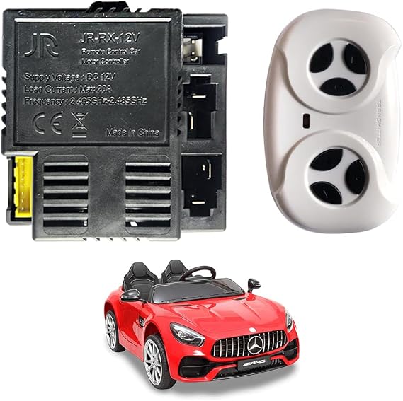 JR-RX-12V JR1630RXS 2.4G Bluetooth Control Box Controller Circuit Board Conversion Kit for Power Wheels Upgrade,12V Remote Receiver for Kids Ride on Toy Car Replacement Parts