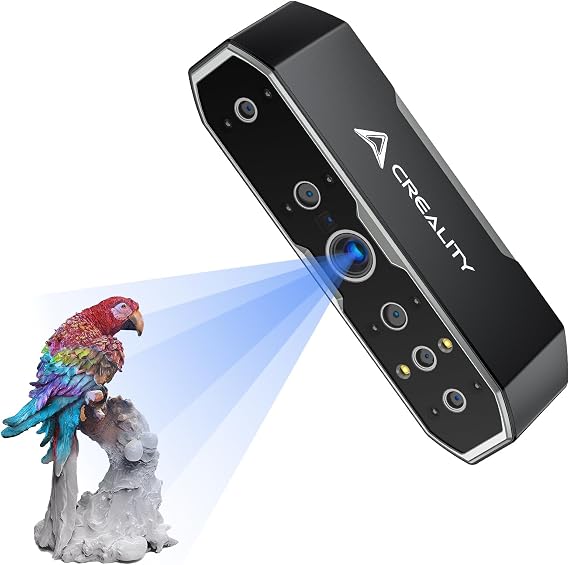 Creality 3D Scanner CR-Scan Otter 3D Printer Scanner with 4 Lens Stereo Vision for 3D Printing, 20fps, 10-2000mm Scan Range, Hand-held Anti-shake Tracking, 0.02mm Accuracy, for Mac OS/Windows