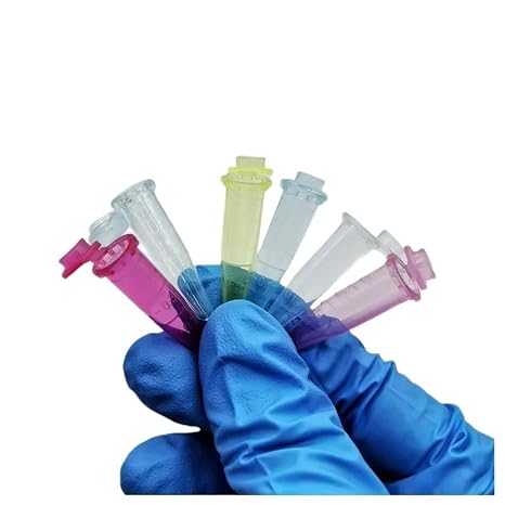 Microtubes Centrifuge Tube 0.5ml Lab Centrifugal Tube Colorful EP Tube Bottom Tip PP Test Tube Snap-Cap Clear Scale 100/PK(Light Green)