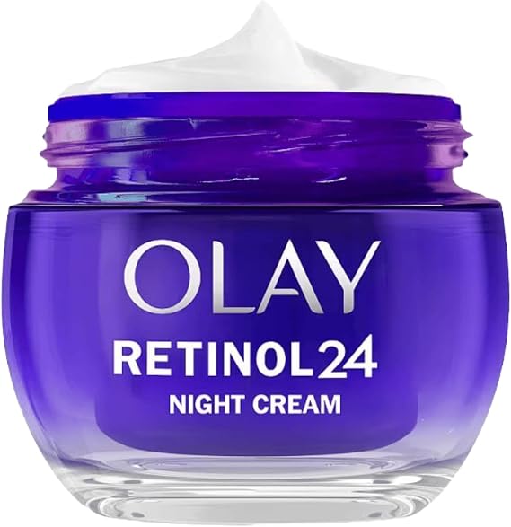 O.l.a.y Retinol 24 Mini Night Cream Face Moisturiser - Anti-Aging Skincare with Antioxidant Vitamin E, Overnight Face Cream that Smooths, Renews, and Hydrates, 15ml