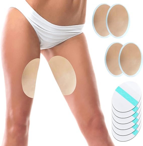 Thigh Inner Anti-Chafing Sticker, Self-Adhesive Wear-Resistant Disposable Body Anti-Friction Pads, Transparent Ultra-Thin Invisible Patch,12PCS