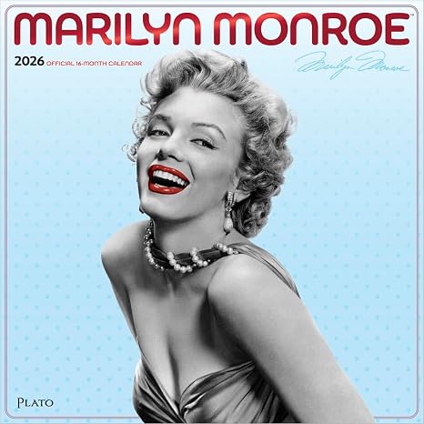 Marilyn Monroe OFFICIAL | 2026 12 x 24 Inch (Hanging) Monthly Square Wall Calendar | Foil Stamped Cover | Plato | USA American Actress Celebrity