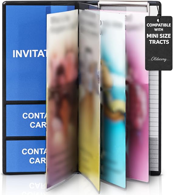 JW Tract Holder for Ministry Field Service Supplies, JW.org Gifts Organizer | Compatible with new 2026 tracts, Jehovah Witness Pioneer accessories, JW Supplies for Ministry, Convention and Preaching
