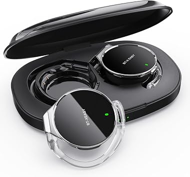 On Ear Bluetooth Headphones 5.4, Open Ear Headphones Wireless with 4 Microphones, Water-Drop Shaped Clip On Noise Cancelling Sport Headset Bluetooth, Comfort Fit Earphones with Long Battery Life