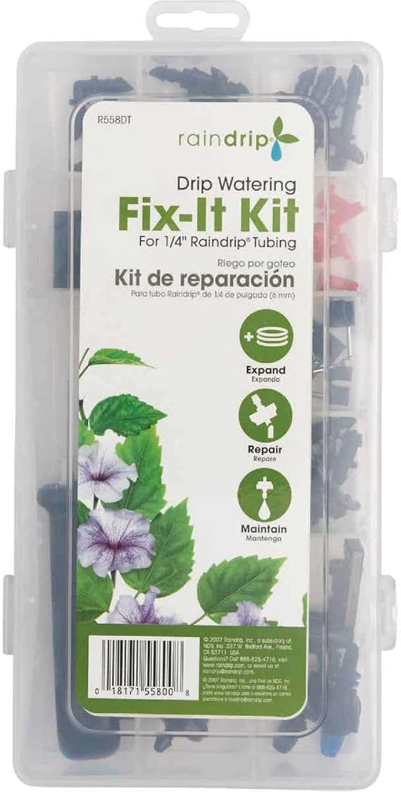 Raindrip R558DT Fix-A-Kit Repair Set , Black