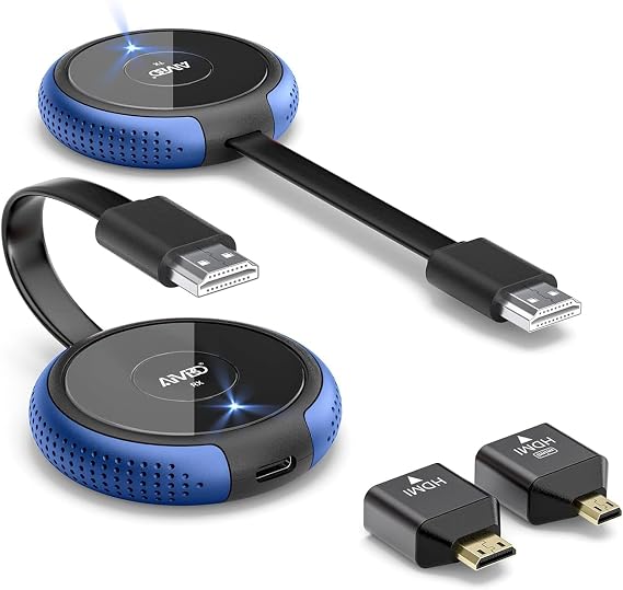 TIMBOOTECH Wireless HDMI Transmitter and Receiver 4K, Casting Media Video/Audio/File HDMI Wireless Extender 5G Kit for Laptop, Camera, Cable Box, Netfix, PS5, Phone to Monitor, Projector, HDTV 165FT