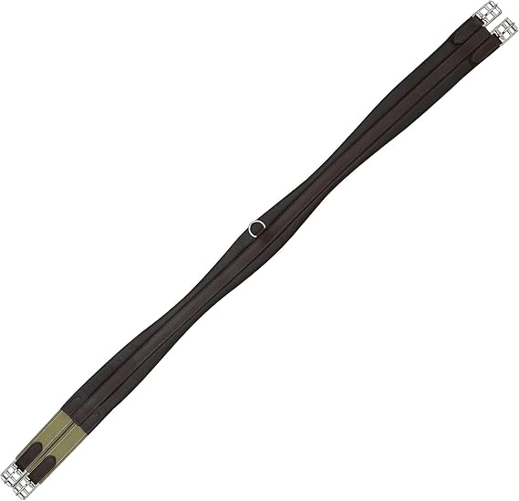 SIE Contoured Wessex Leather Padded Horse Girth Black Brown 46" /48" / 50" / 52" / 54" / 56"