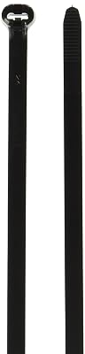 Panduit BT2LH-TL0 Cable Tie, Metal Barb, Light Heavy, Weather Resistant Nylon 6.6, 8.7-Inch Length, Black 250-Pack