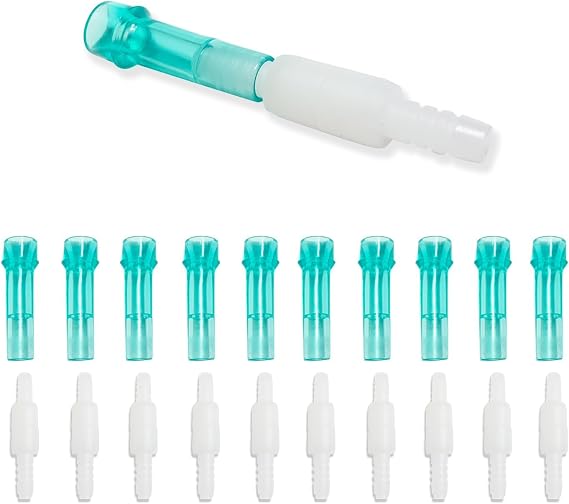Oxygen Tubing Swivel Connectors, 360-Degree Rotation, Cannula, Hose, Tube Connectors, Oxygen Line Splitter,Standard Size - Male/Female,10-Pack