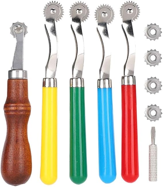 Tracing Wheel, Sewing Craft Tool Leather Spacer Embossing Set for Leather Edges