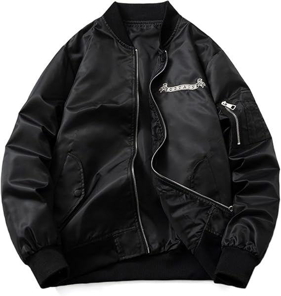 Embroidered Jacket for Men - Air Force Flight Jacket for Spring Baseball Jacket for Women