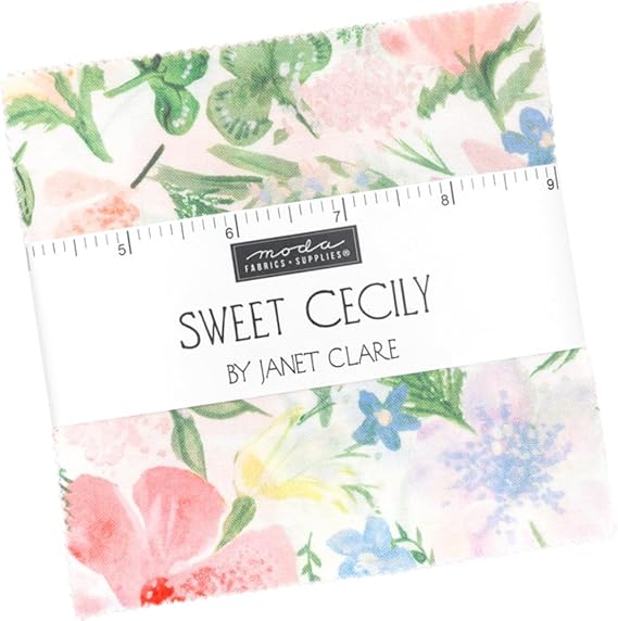 Janet Clare Sweet Cecily Charm Pack 42 5-inch Squares Moda Fabrics 24640PP