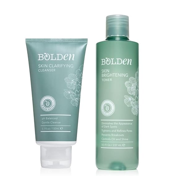 BOLDEN | Cleansing Duo Bundle | Daily Skincare Routine for Oily & Acne Prone Skin | Helps Prevent Blemishes, Brightens Dark Spots, Improves Skin Tone | 2-Pack