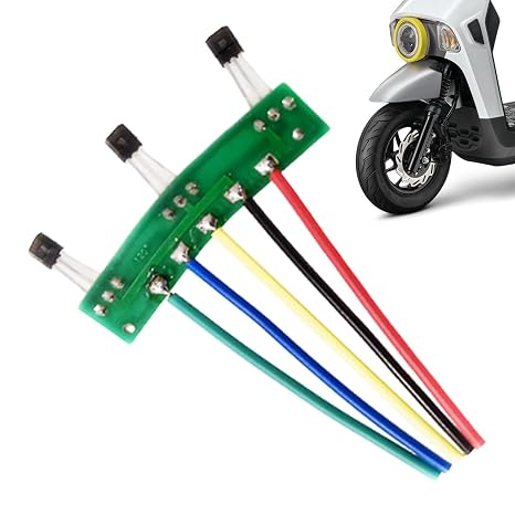 Hall Effect Sensor - Hall Sensor for Vehicles | Hall Sensor Board | 120 Degrees Hall Sensor PCB Board | Electric Vehicles Motor Hall Sensor with Board Cable | Easy to Use Hall Plate Component
