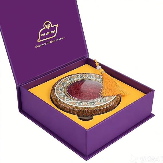 YRY Super Negin Grade Saffron Threads - 100% Pure and Natural | Lab-Tested for Vibrant Color and Rich Flavor | Luxury Golden Tin | Ideal for Paella, Risotto, and More | 5g