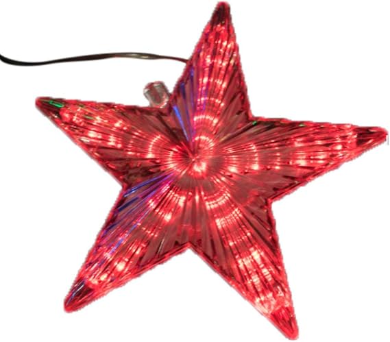 Christmas Tree Topper, 8.66 Inch LED Lighted Star Xmas Tree Toppers 31 LED Light, Indoor Outdoor Christmas Ornaments Party Home Decoration