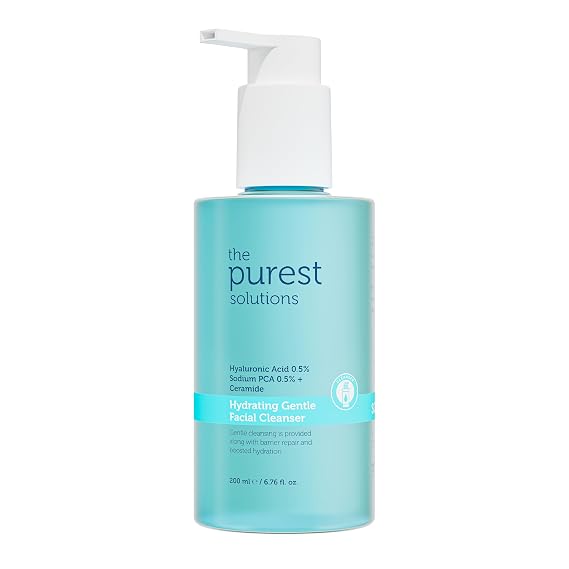 The Purest Solutions Hydrating Gentle Facial Cleanser (0.5% Hyaluronic Acid & 0.5% Sodium PCA Ceramide) - Exfoliating Salicylic Acid Cleanser for All Skin Types - Vegan | Cruelty Free (6.76 fl. oz)
