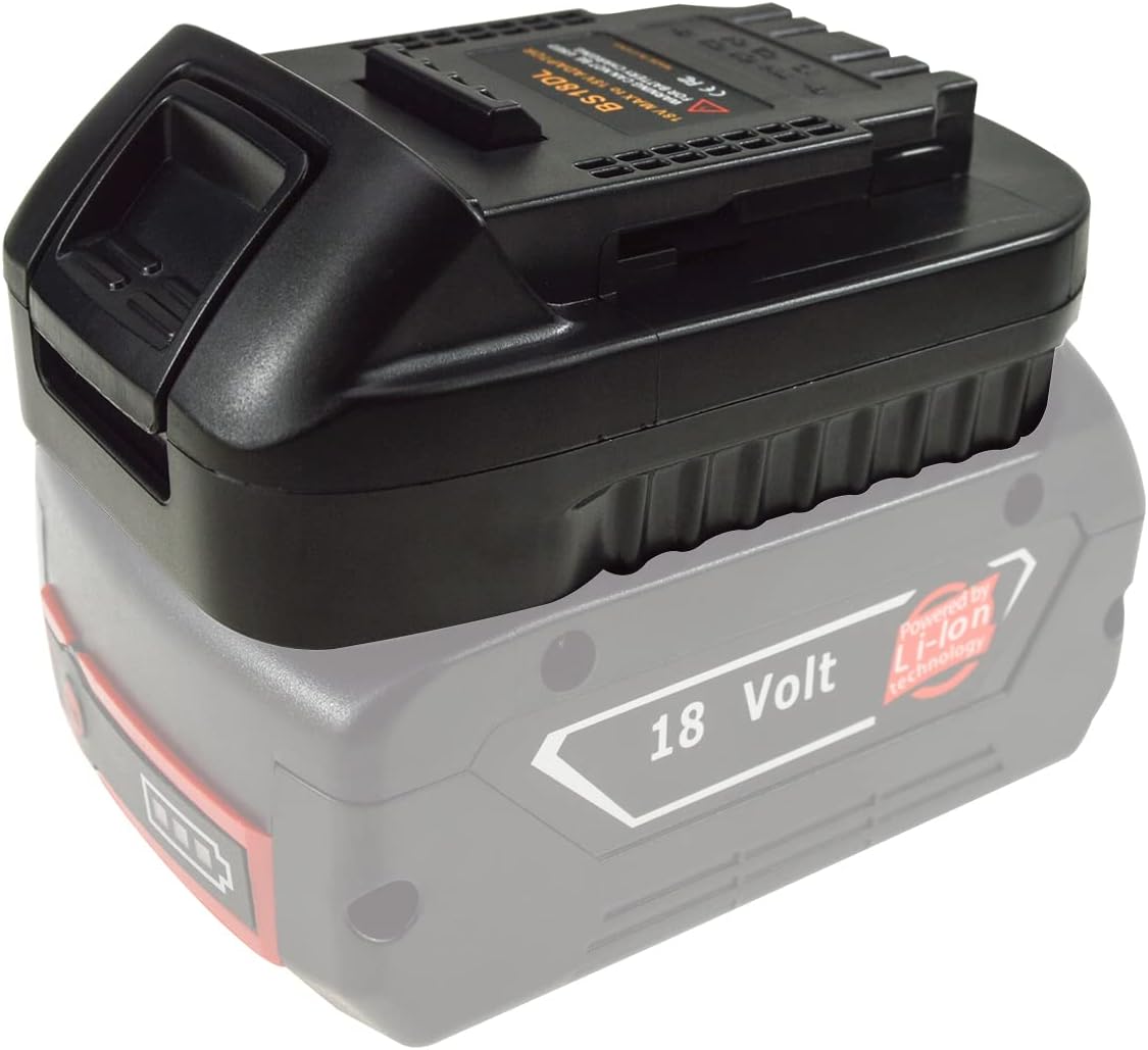 BS18DL Battery Adapter for Dewalt Power tools,Converter for Bosch Professional 18V System GBA Battery to for Dewalt 18V 20V XR Lithium Ion battery
