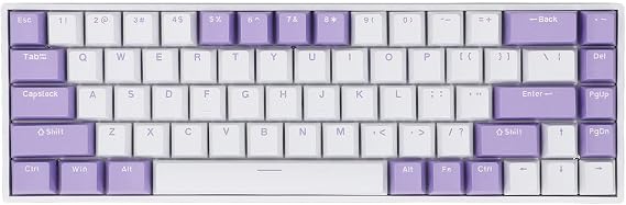 60% Mechanical Gaming Keyboard, Hot Swappable 68 Keys Mechanical Keyboard Wireless Blue Switch Dynamic RGB Backlit Anti-Ghost Gaming Keyboard with 3 Modes Connection