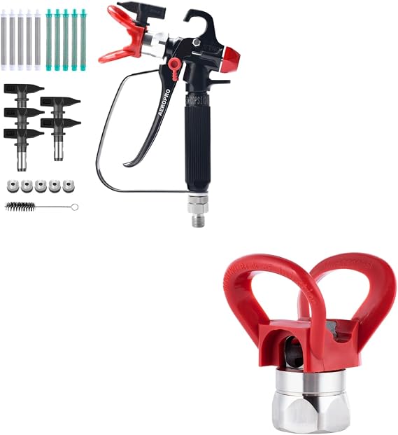 AEROPRO Tools Black Airless Paint Sprayer Gun Kit & Red Tip Guard