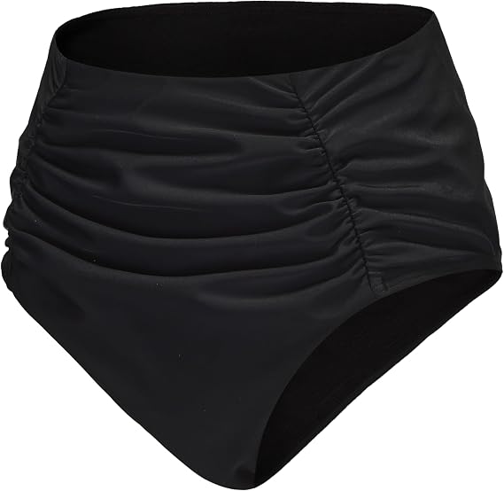 Women's High Waist Bikini Bottom Curvy Beach Hot Spring Tight Hip Lift Belly Trimmer Swimwear
