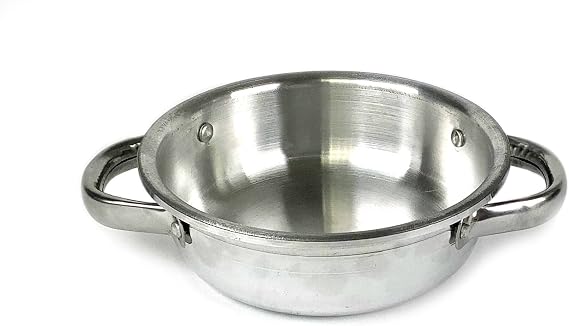 Tredoni 14cm Authentic Shakshuka Pan - Double Handle Aluminum Small Sauté Frying Pan & Serving Dish (14 cm)