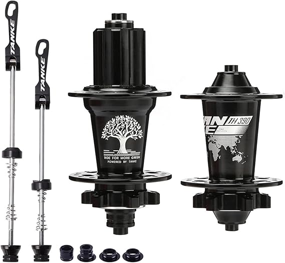 Bike Hub Mountain Bike Front & Rear Hub Set 32/36 Holes 6 Bearings with Quick Release