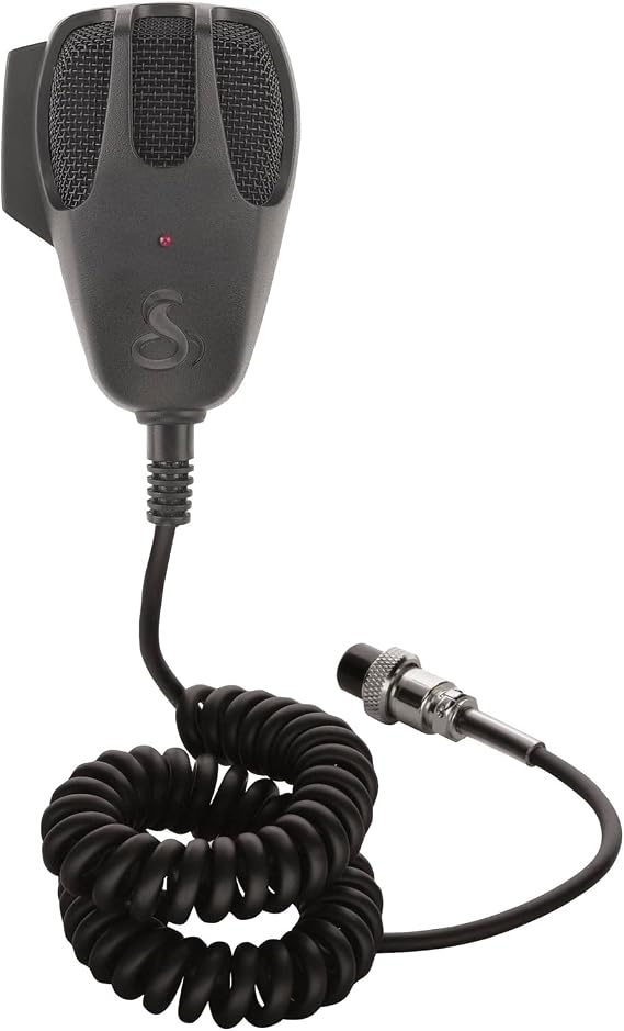 Cobra HG M75 Premium Power Replacement CB Microphone (Black) 4-Pin Connector, 9 Foot HighFlexTM Cord, Heavy Duty ABS Shell, Wire Mesh Grille, Push To Talk, 2 Transistor Amp (9V Battery, Not Incl)