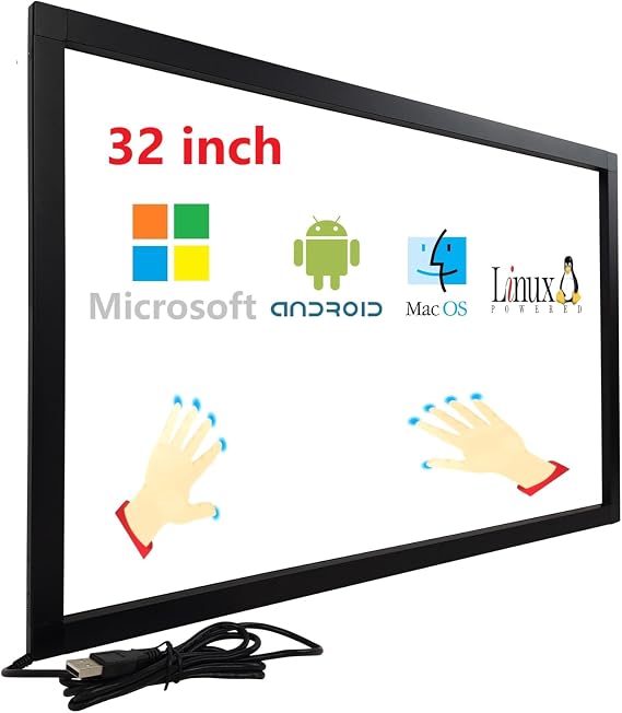 32 Inch Interactive 10 Points Infrared IR Touch Screen Overlay Frame Free Driver