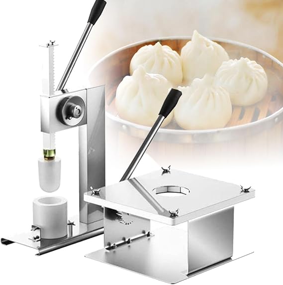 Baozi Maker, Semi-Automatic Bun Making Machine, Steel Chinese Bao Making Mold,Manual Bun Making Machine, 400-500buns/H, for Cooking Delicious Baozi for Restaurant,Small