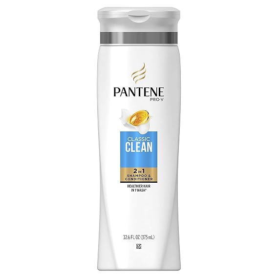 Pantene Pro-V Classic Clean Shampoo, White, 12.6 Fl Oz (Pack of 1)
